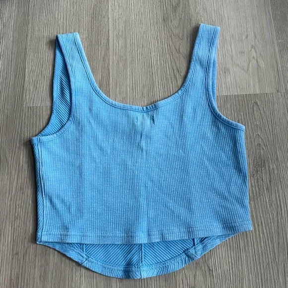 Aerie Blue Corset Crop Tank size Medium - Picture 3 of 5